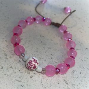 Pink adjustable bracelet